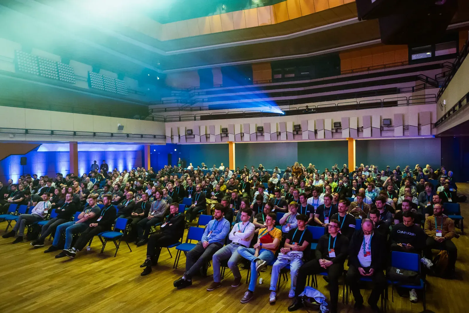 Full auditorium audience at an engineering leadership conference where Marian Kamenistak spoke.